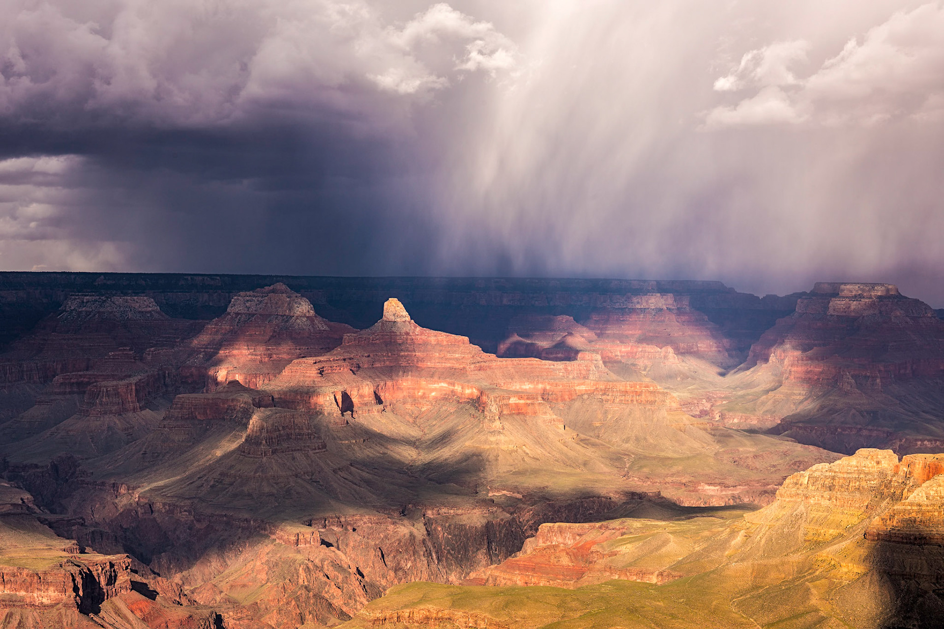 Caught some stormy skies during our recent trip to the Grand Canyon. On this partiucular evening the clouds, thunder, lightning, hail, rain and wind combined to provide amazing scenes like this one!     Thank you for viewing, voting and /or any constructive comments!