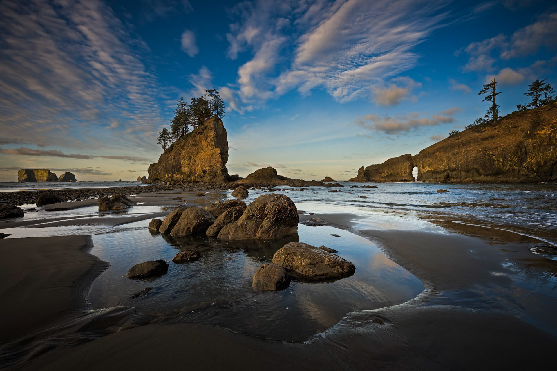This image is from our recent road trip to the Olympic Peninsula and Second Beach located along the coast in Washington State. The early rising sun and receding mid-tide created great opportunities for unique tide pool compositions.   Thank you for viewing, voting and/or any constructive comments!
