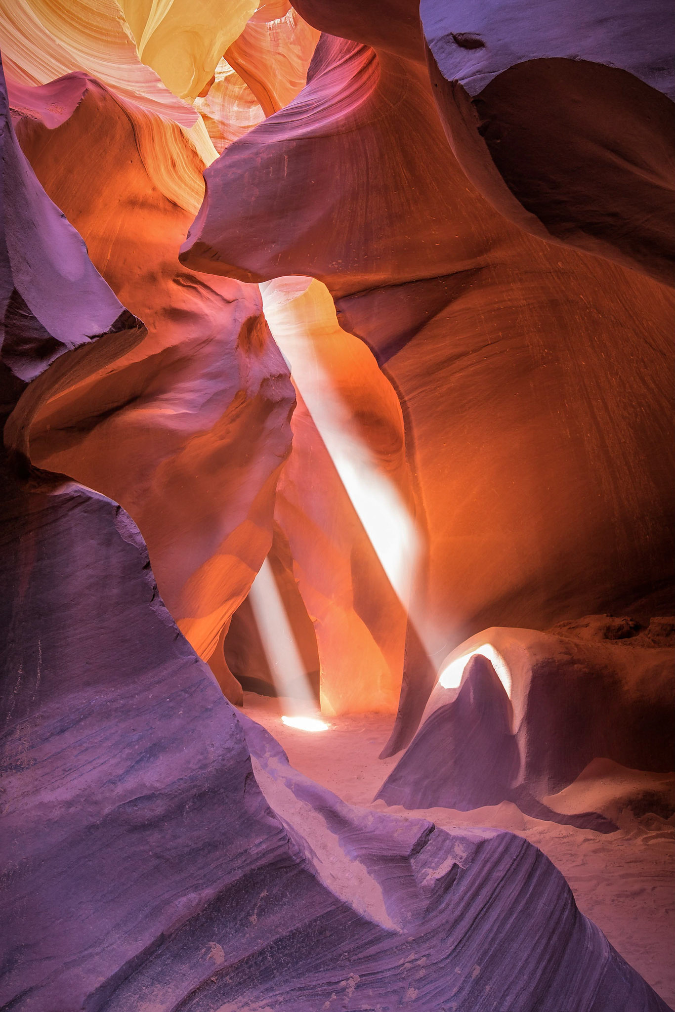 The famous and oft photographed "Chief" of Lower Antelope Canyon with shafts of beaming light!     Thank you for viewing, voting and/or any constructive comments.