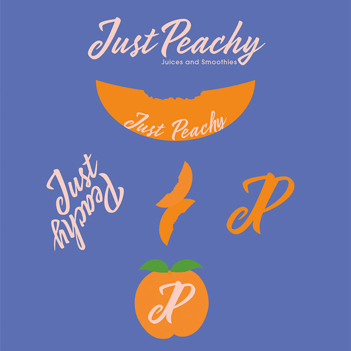 Just Peachy Quick Brand Logo Set by ABBracher
