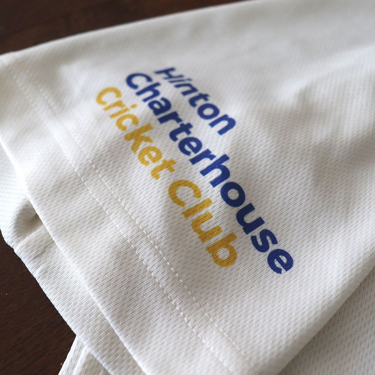 Wordmark on sleeve