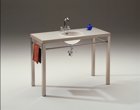 Wastafel  RVS, gezandstraald glas 1.20 x 0.55 x 0.90 m