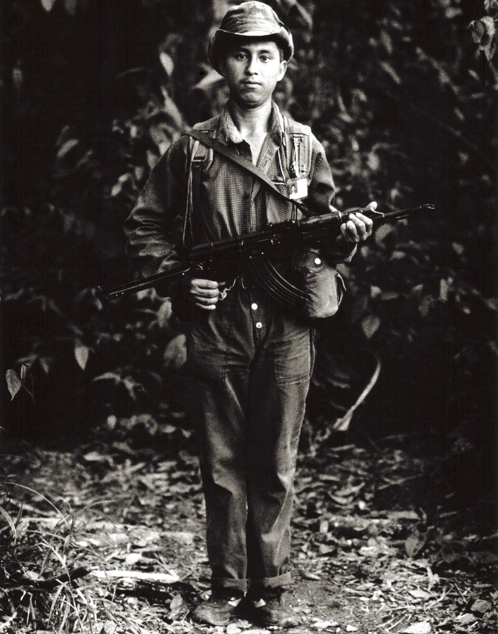 URNG Mayan guerrilla in the Ixcan Jungle, Guatemala.