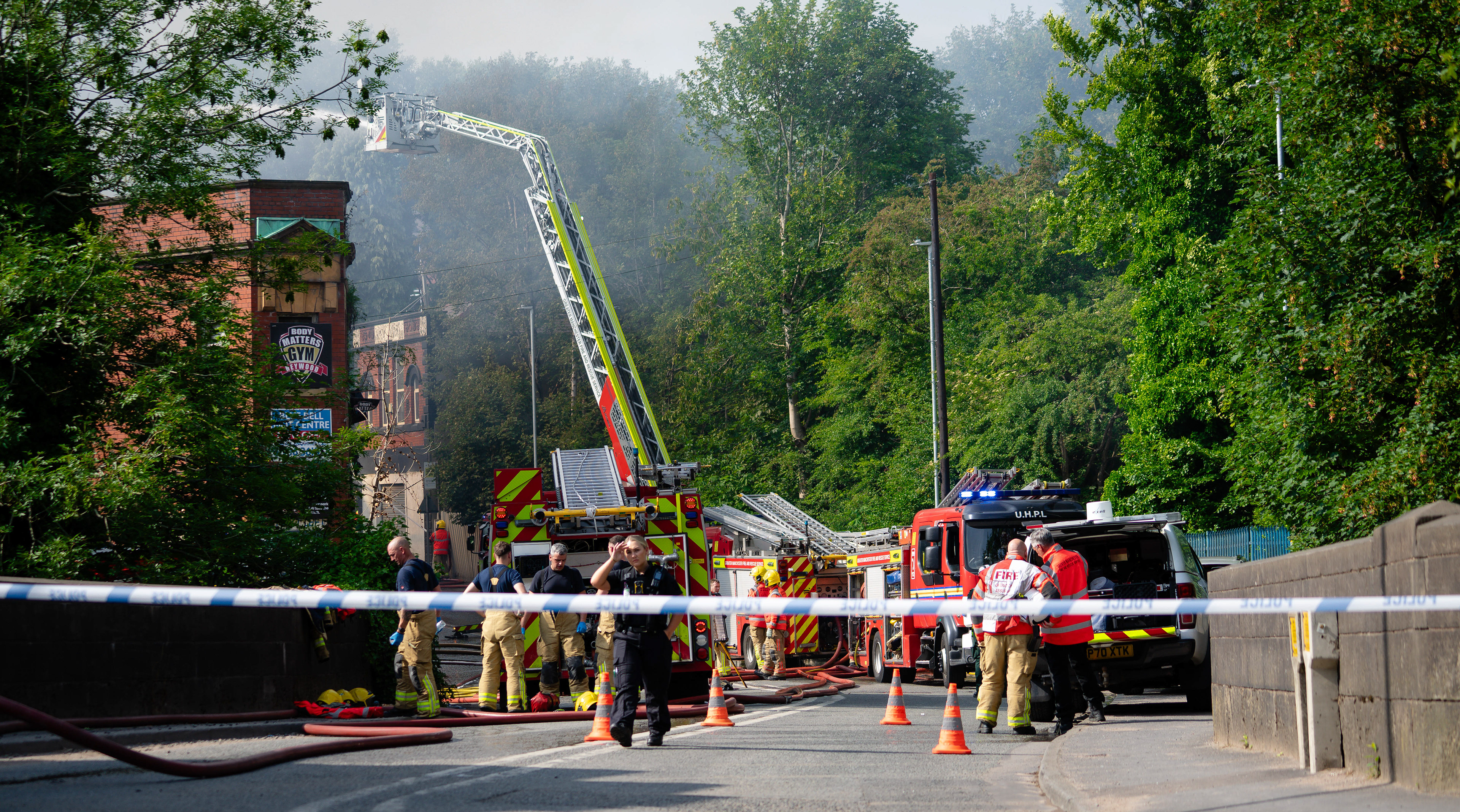 Firefighters tackle a Huge Blaze in Rochdale