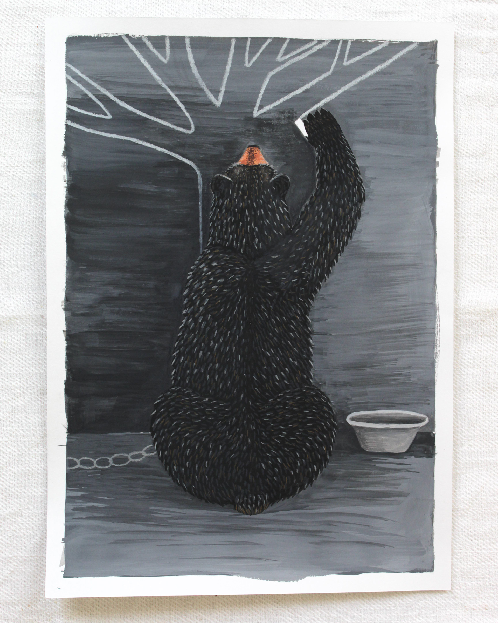 L'autre côté, 21x29,7 cm, papier 180 g, gouache et crayons // 120€