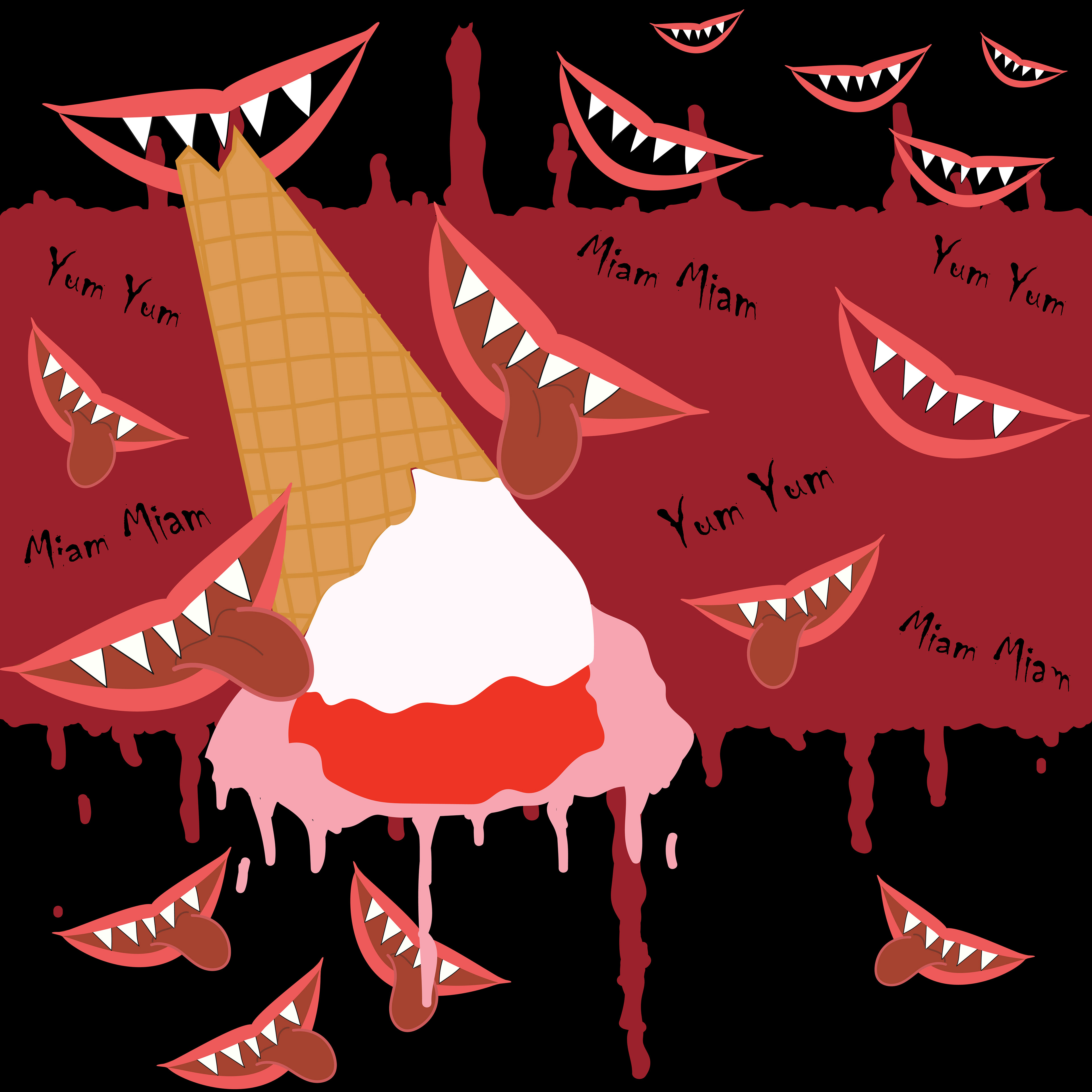 Ice cream licking