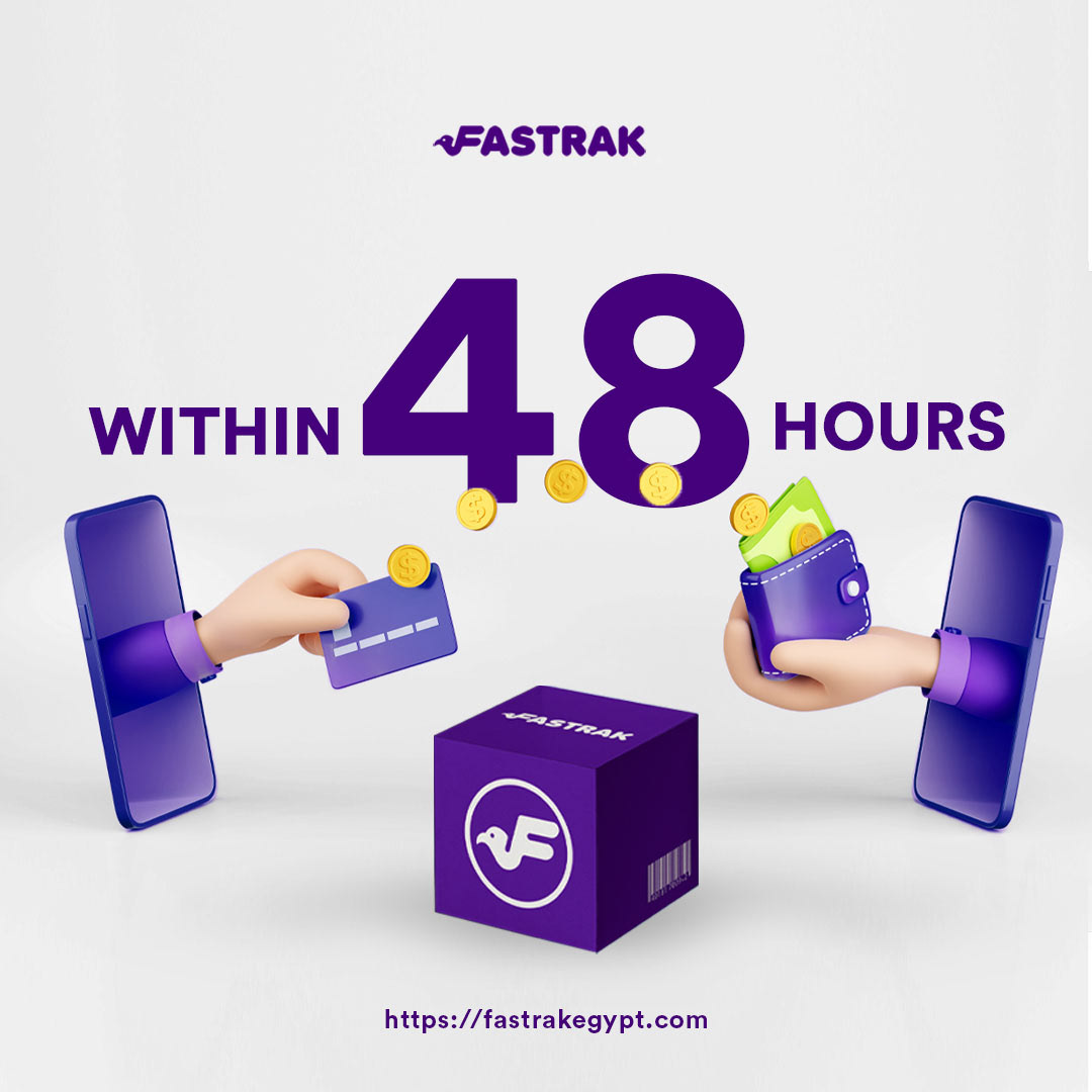 بمجرد ما نجمع فلوسك من العميل تقدر تسحبها بكل سهولة من الابلكيشن في خلال 48 ساعة. Say goodbye to waiting! At Fastrak, we ensure you get your money within 48 hours, not a whole week like elsewhere. Swift and hassle-free transactions are our promise.