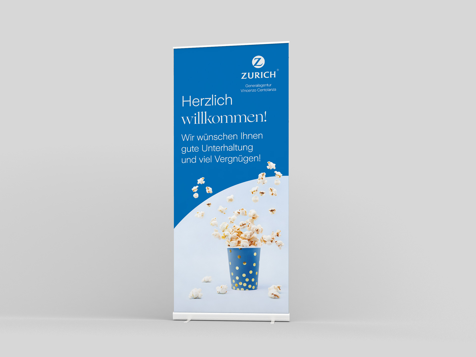 Roll-Up für Kinoevents der Zurich, Generalagentur Vincenzo Centolanza