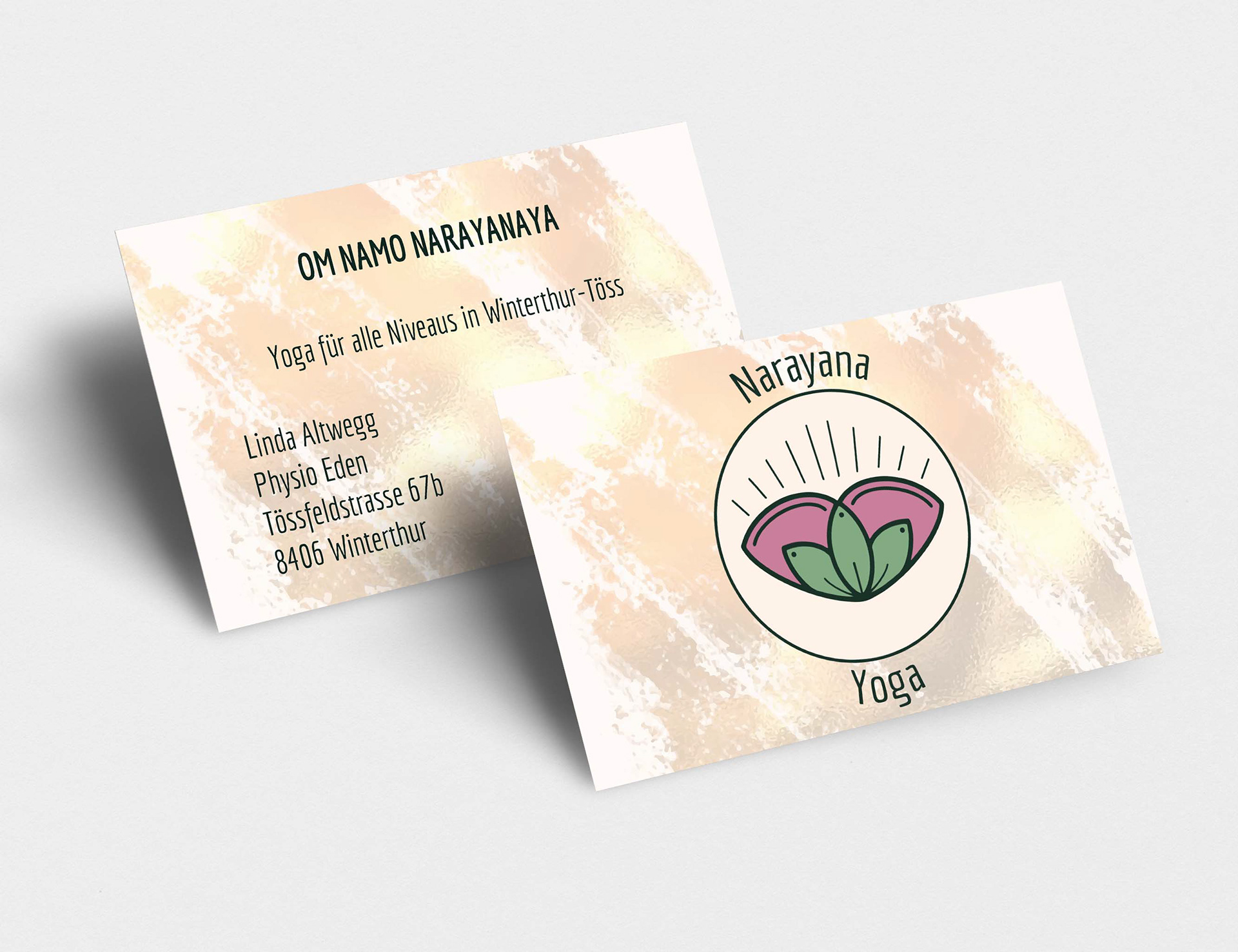 Visitenkarte (inkl. Logodesign) für Narayana Yoga