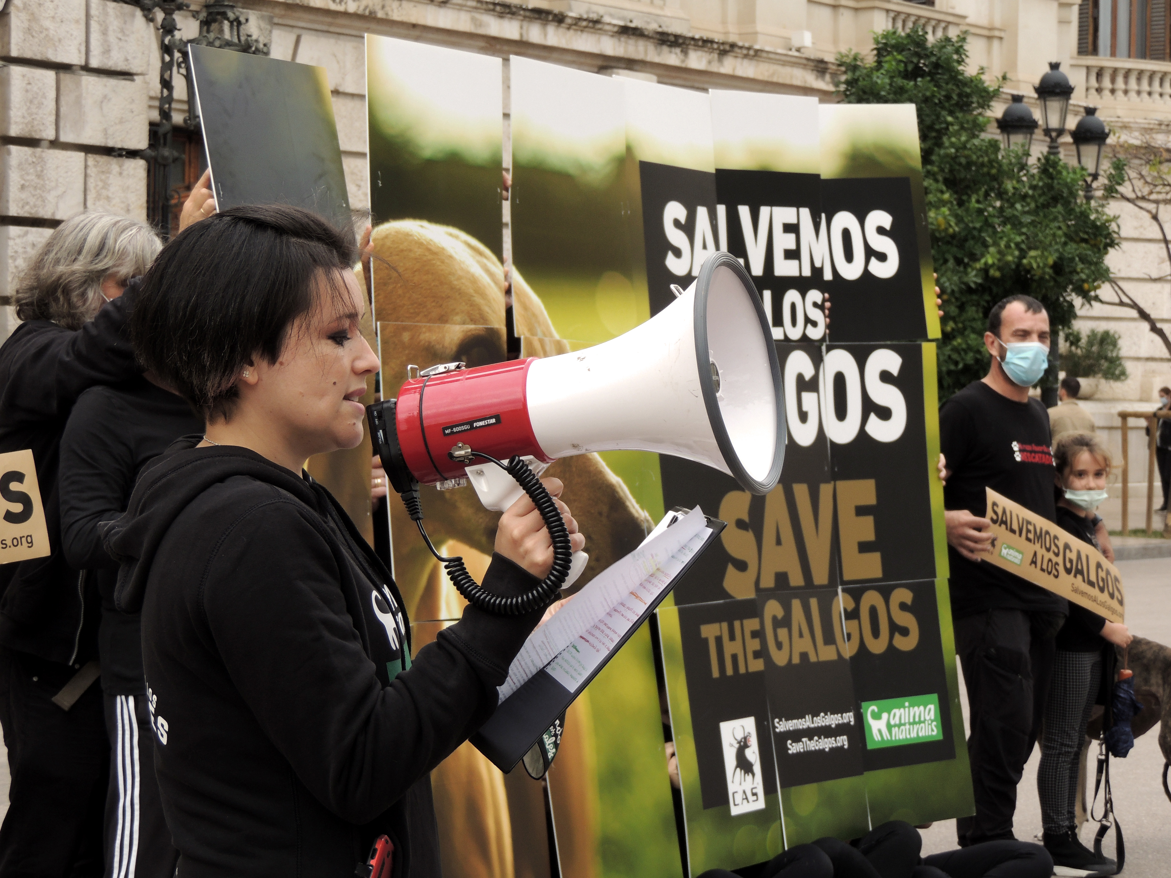 Protest act in Valencia, Spain