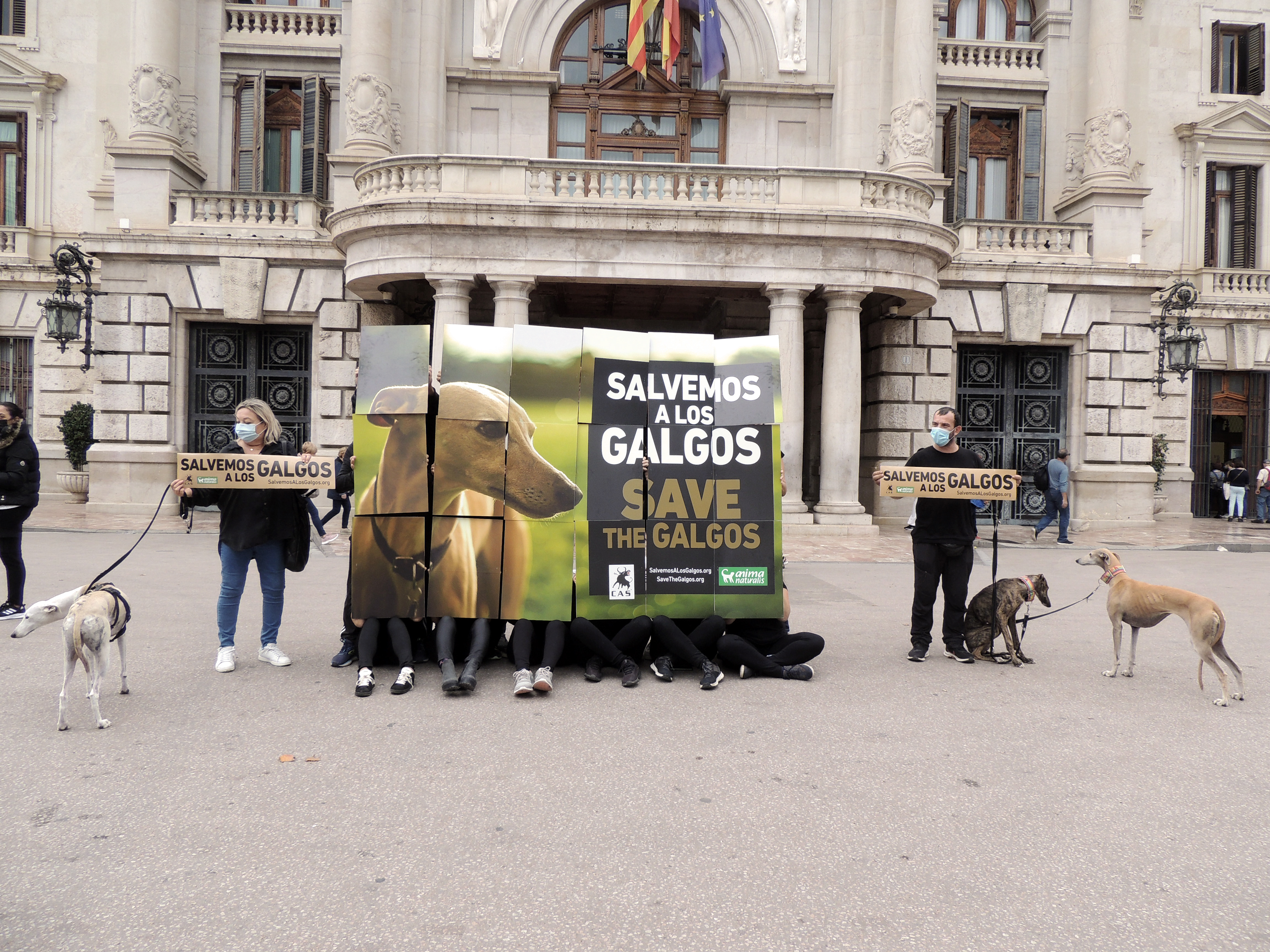 Protest act in Valencia, Spain