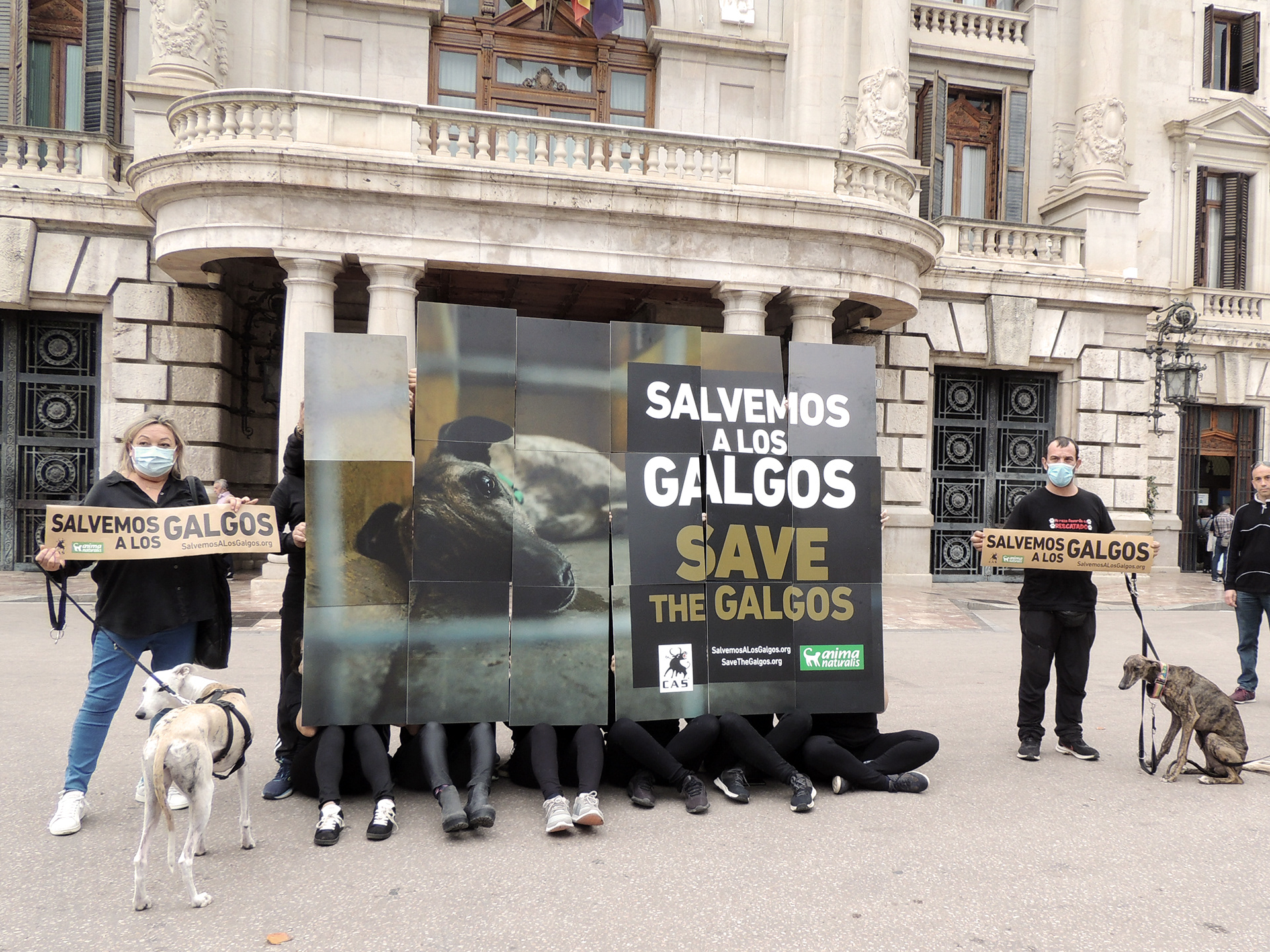 Protest act in Valencia, Spain