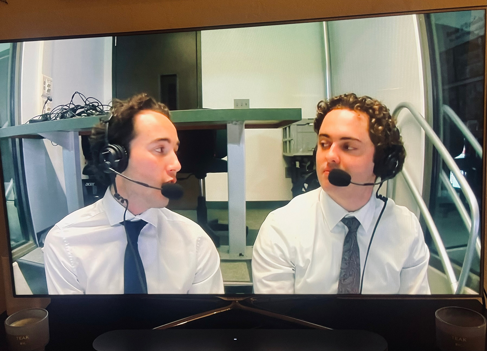 In the booth as a play-by-play broadcaster
