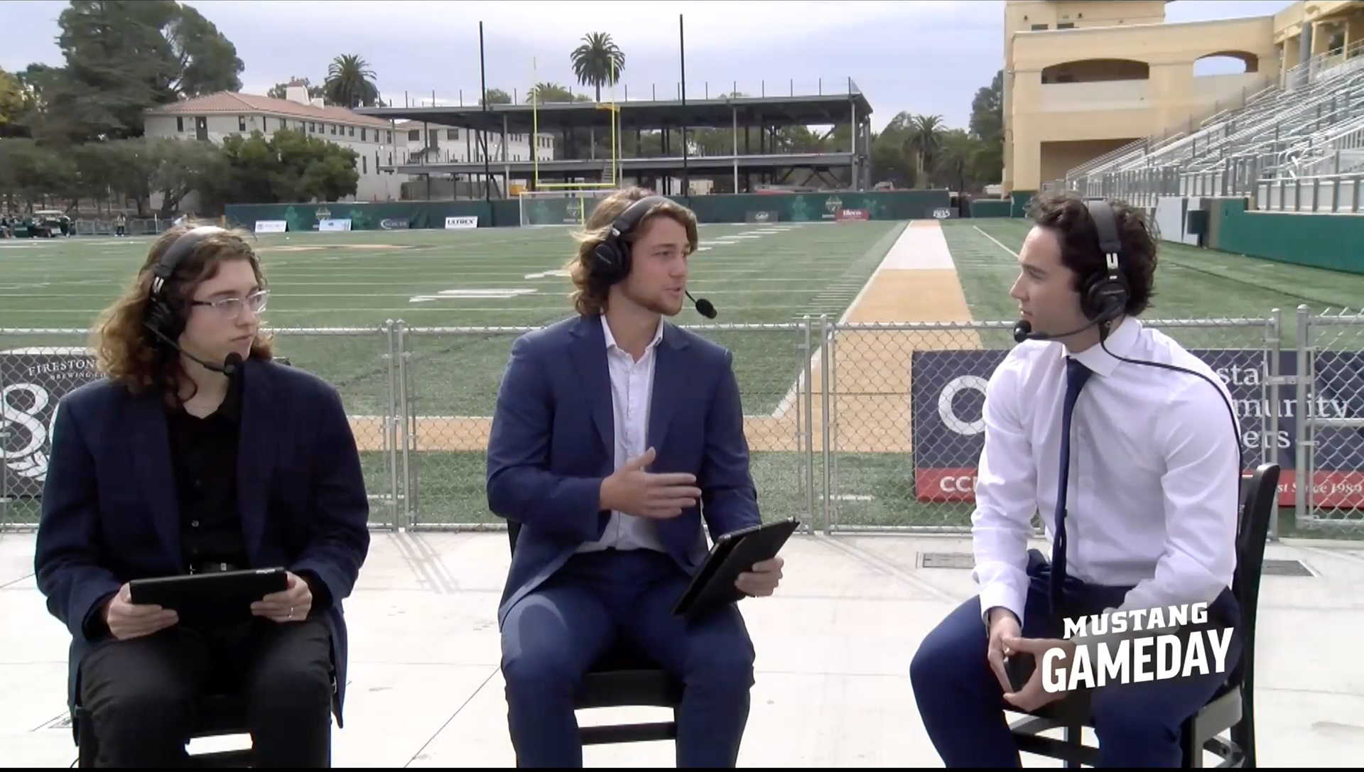 Gameday broadcasting with Mustang News