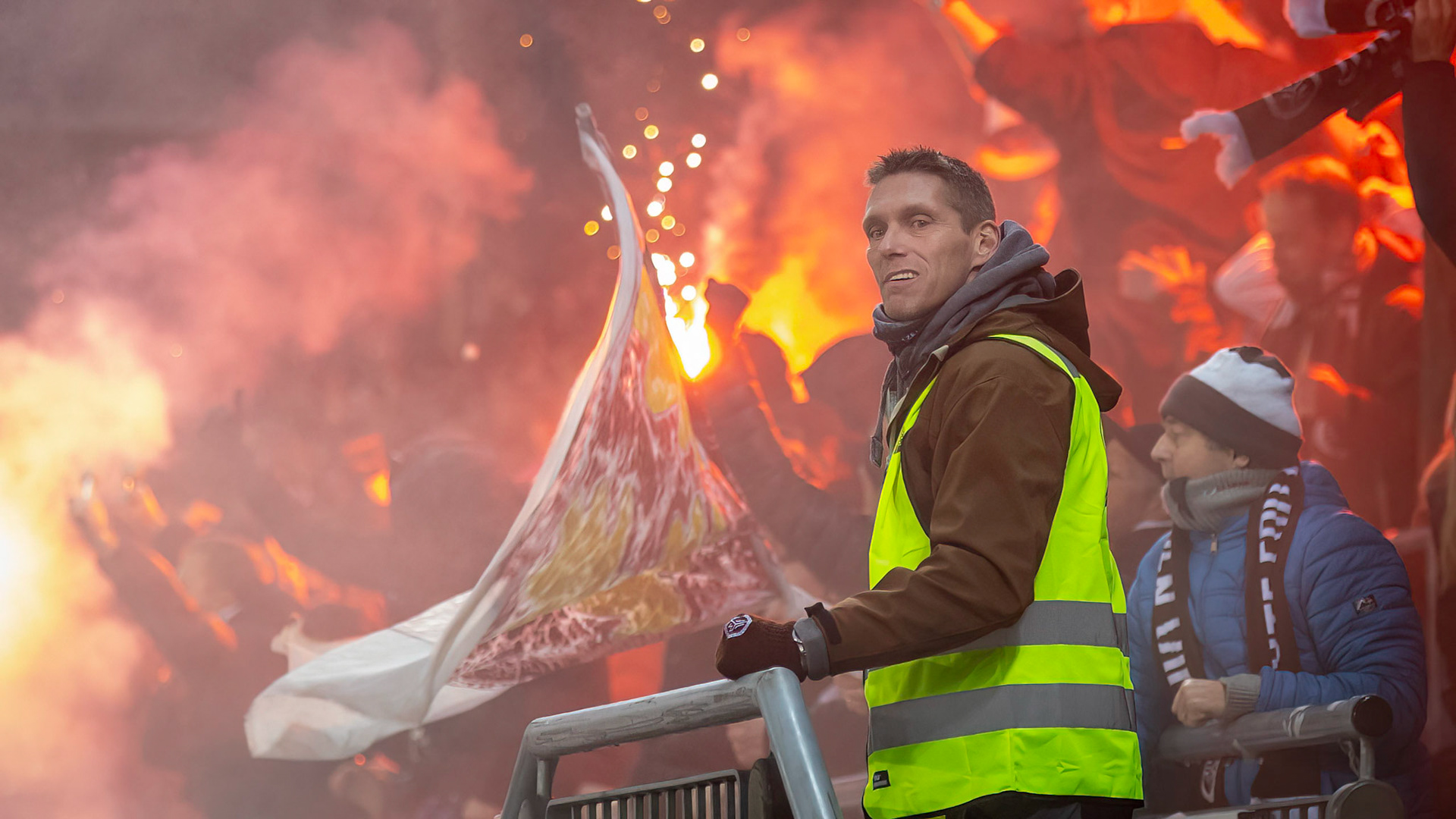 Lett å være vakt for supportere som oppfører seg