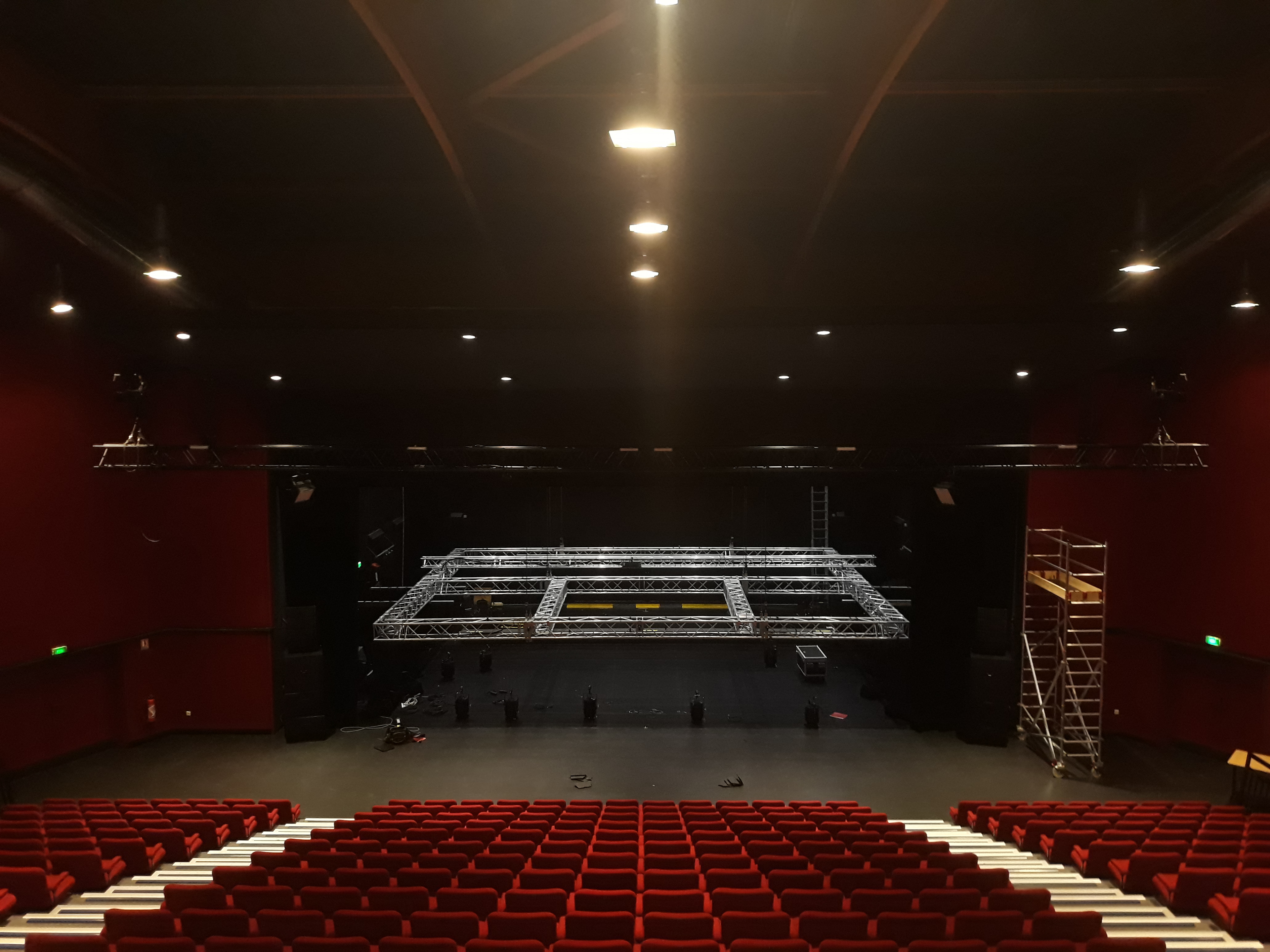 Vue de la régie sur le plateau