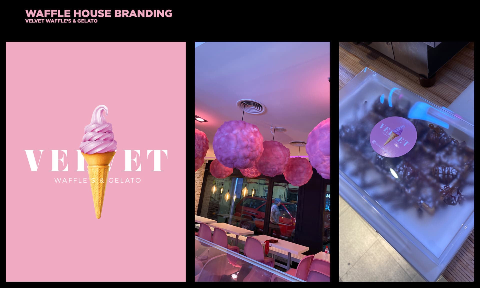 Velvet Waffle House Branding