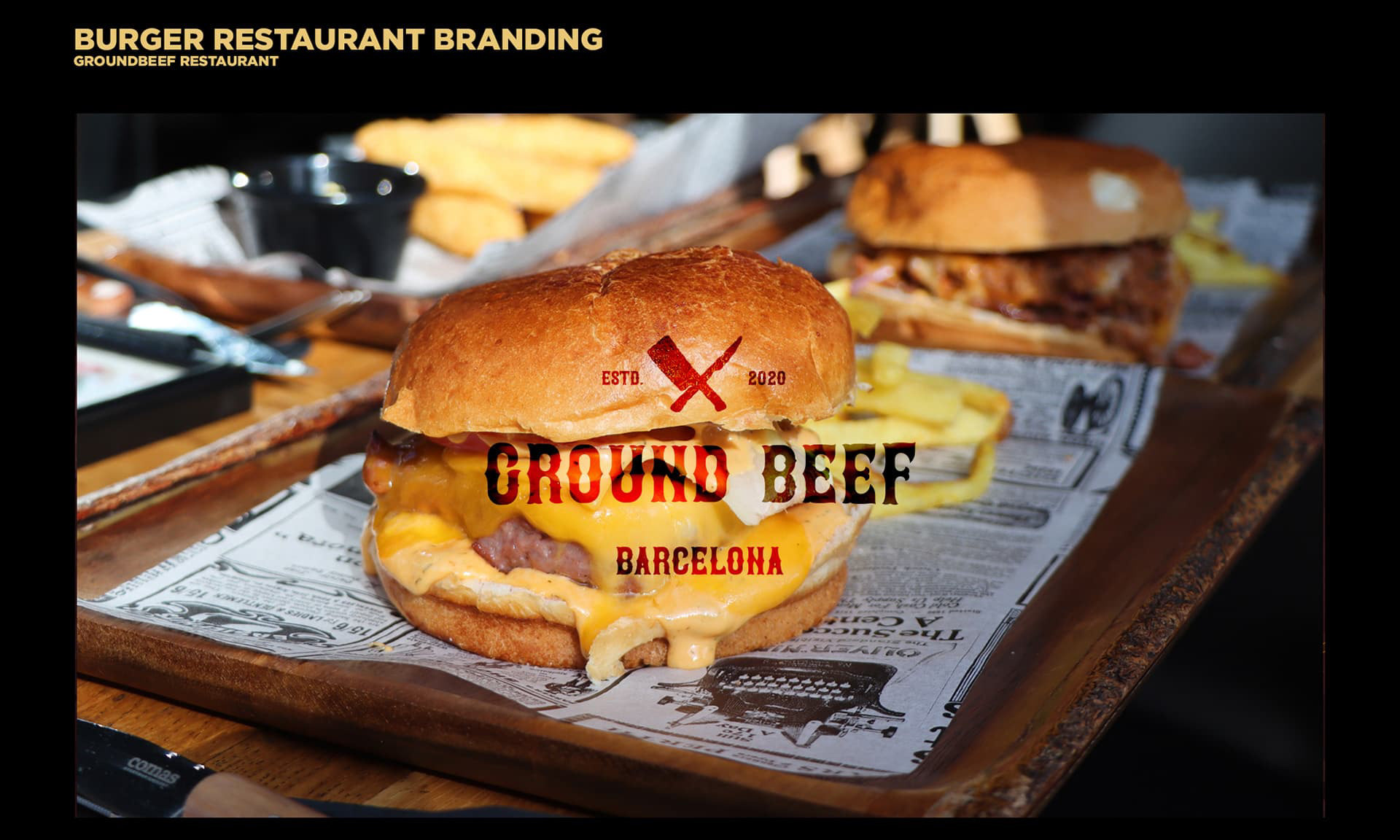 GroundBeef Barcelona Restaurant Branding Design