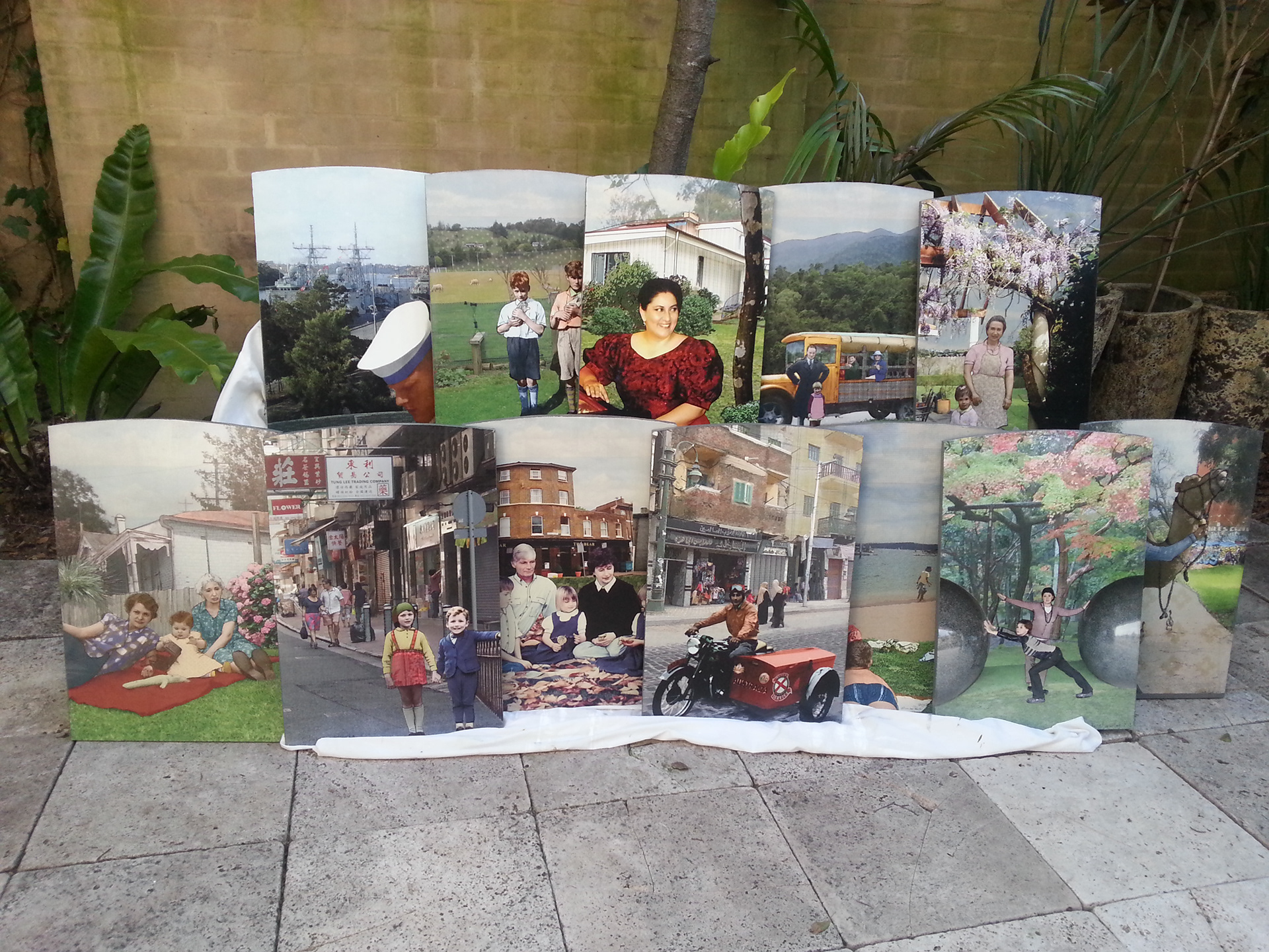Tombstones for Hidden sculpture walk installation , 2013 Rookwood Cemetery