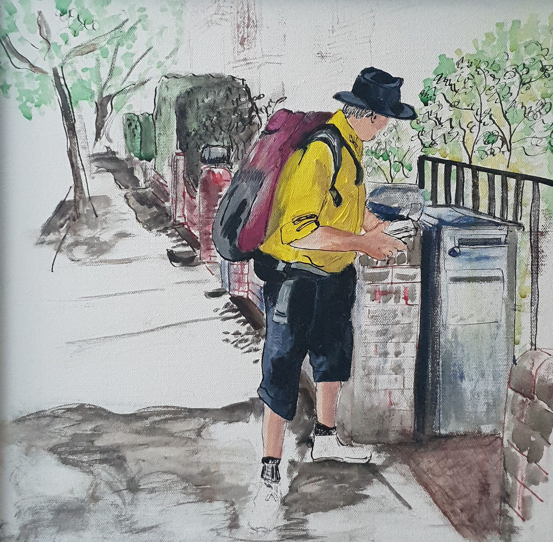 Colin the Postie  -  Where I live - Kings Cross Library display Artist 2019 (May-July)