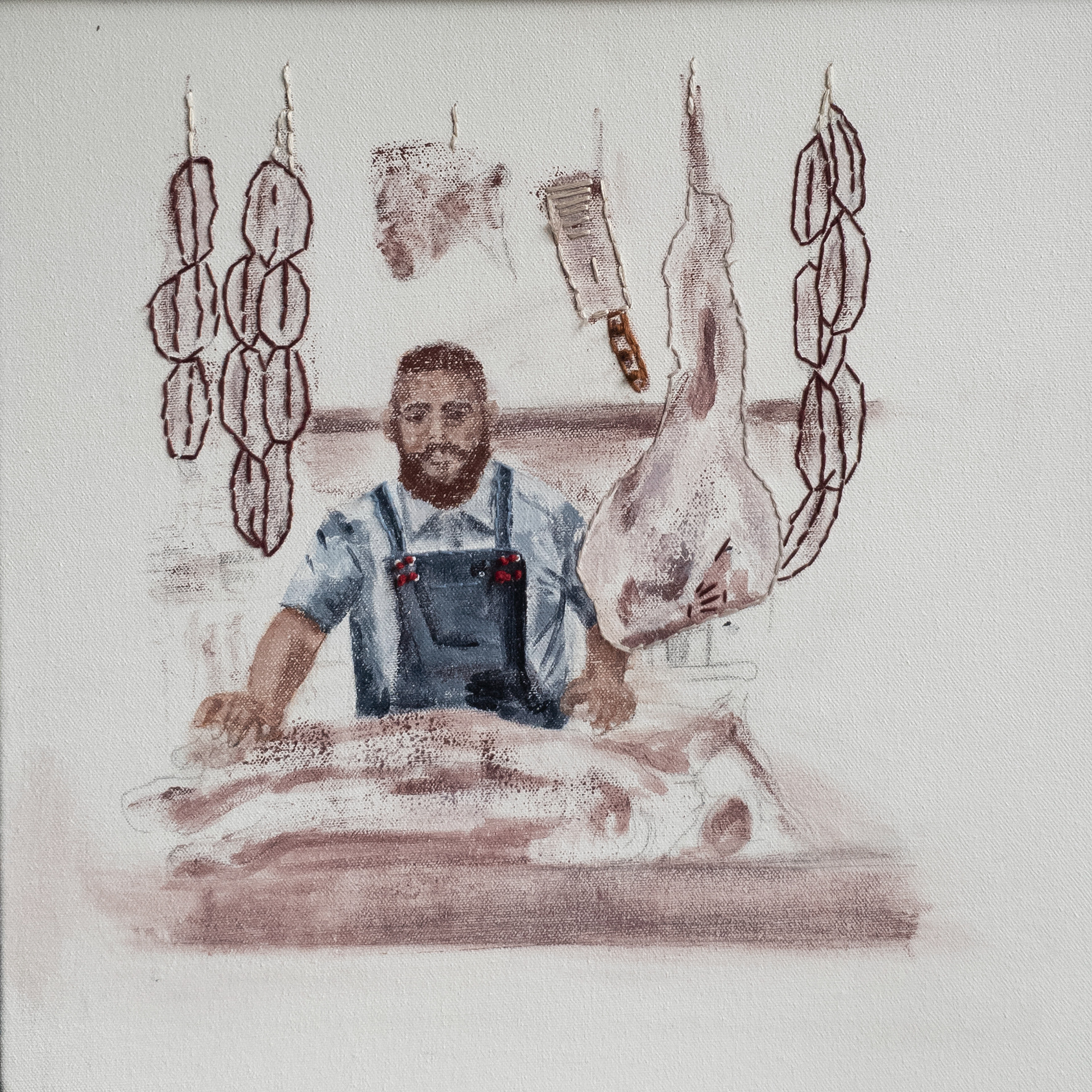 Marcus - Whole beast Butcher -Where I live - Kings Cross Library display Artist 2019 (May-July)