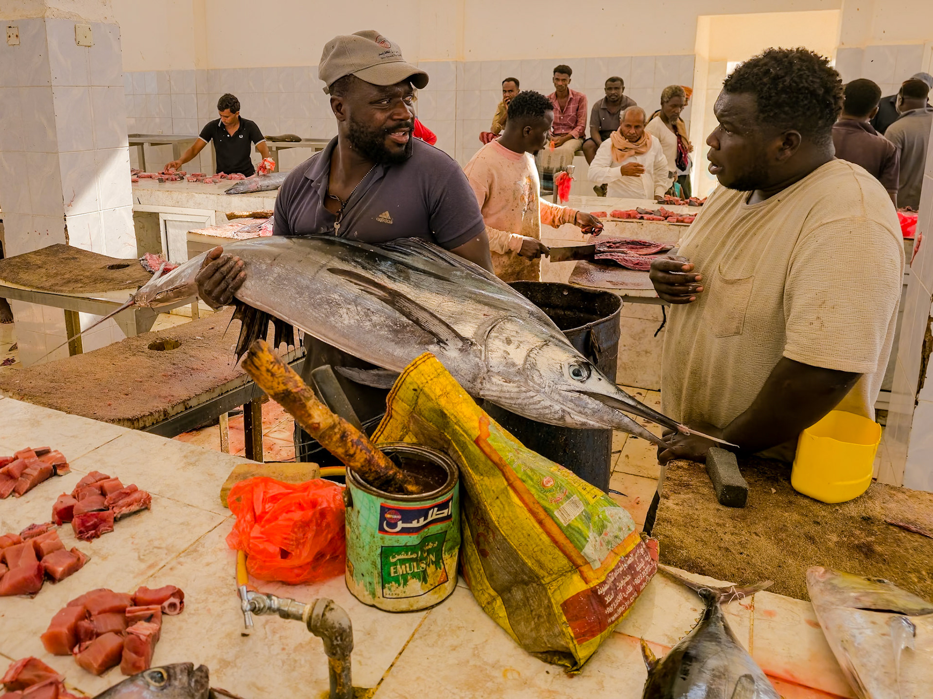 Hadiboh fish market.