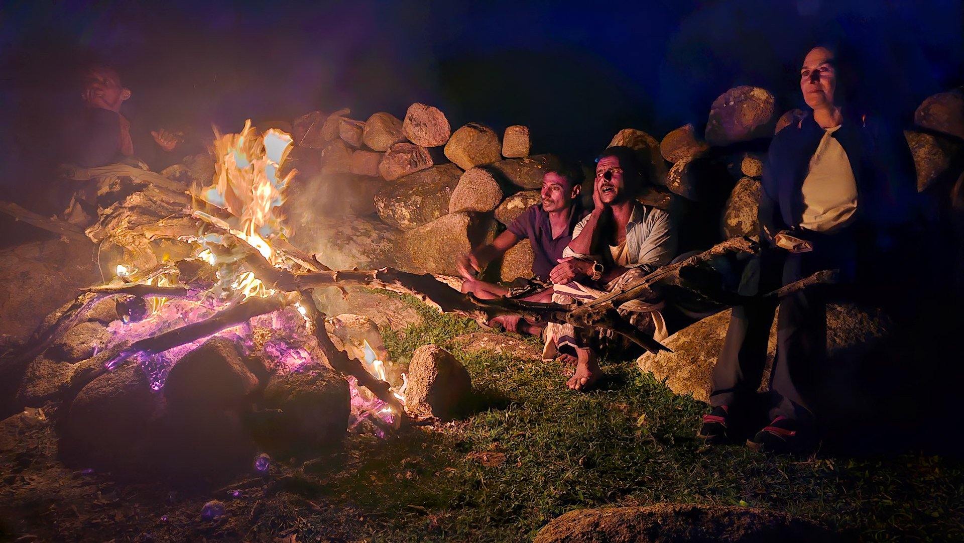 We spent a nice evening around the campfire sharing songs and histories.