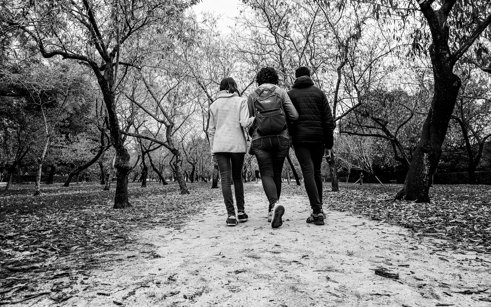 A family stroll. El Retiro, Madrid