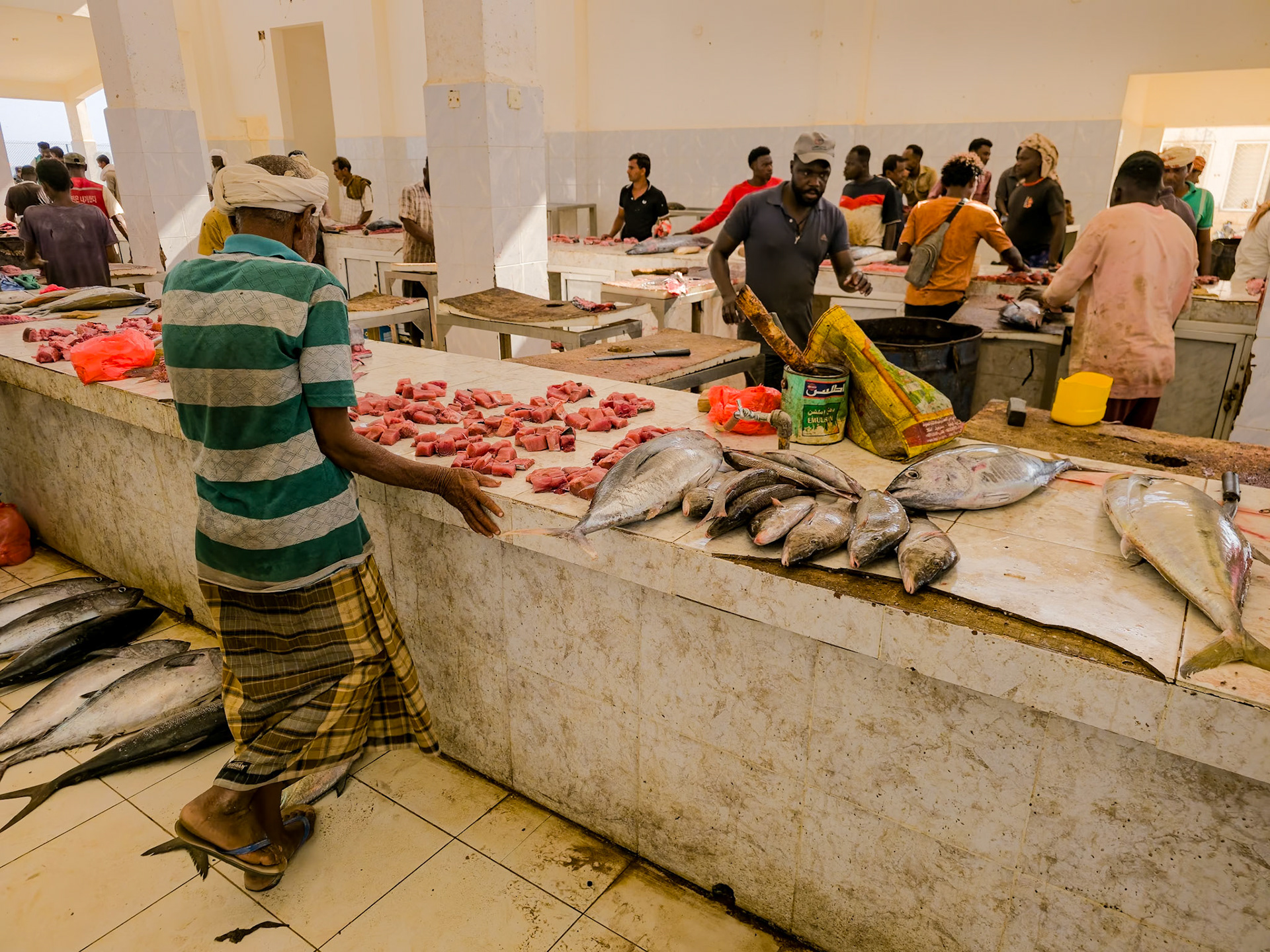 Hadiboh fish market.