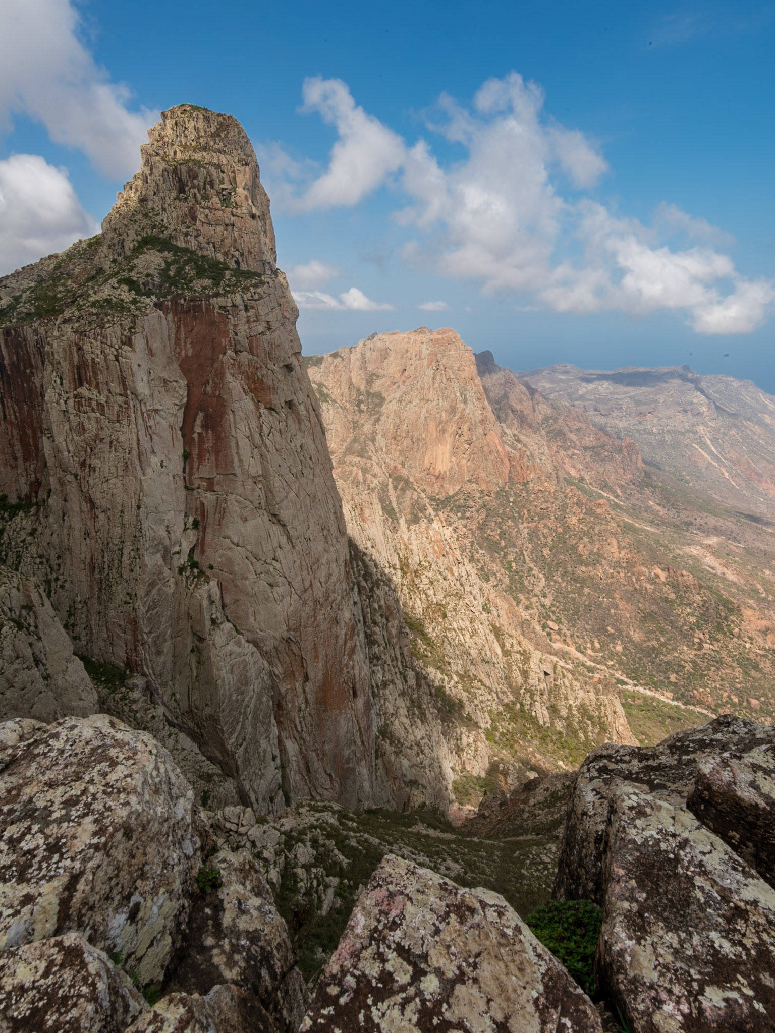 Impressive spires on the north face of Mount Haggeger, probably waitinh to be climbed.