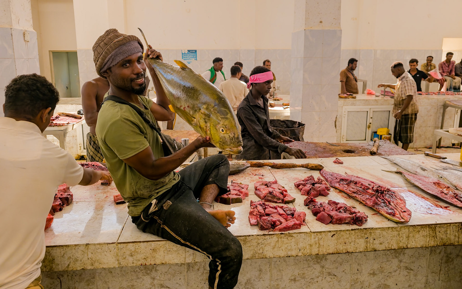 Hadiboh fish market.