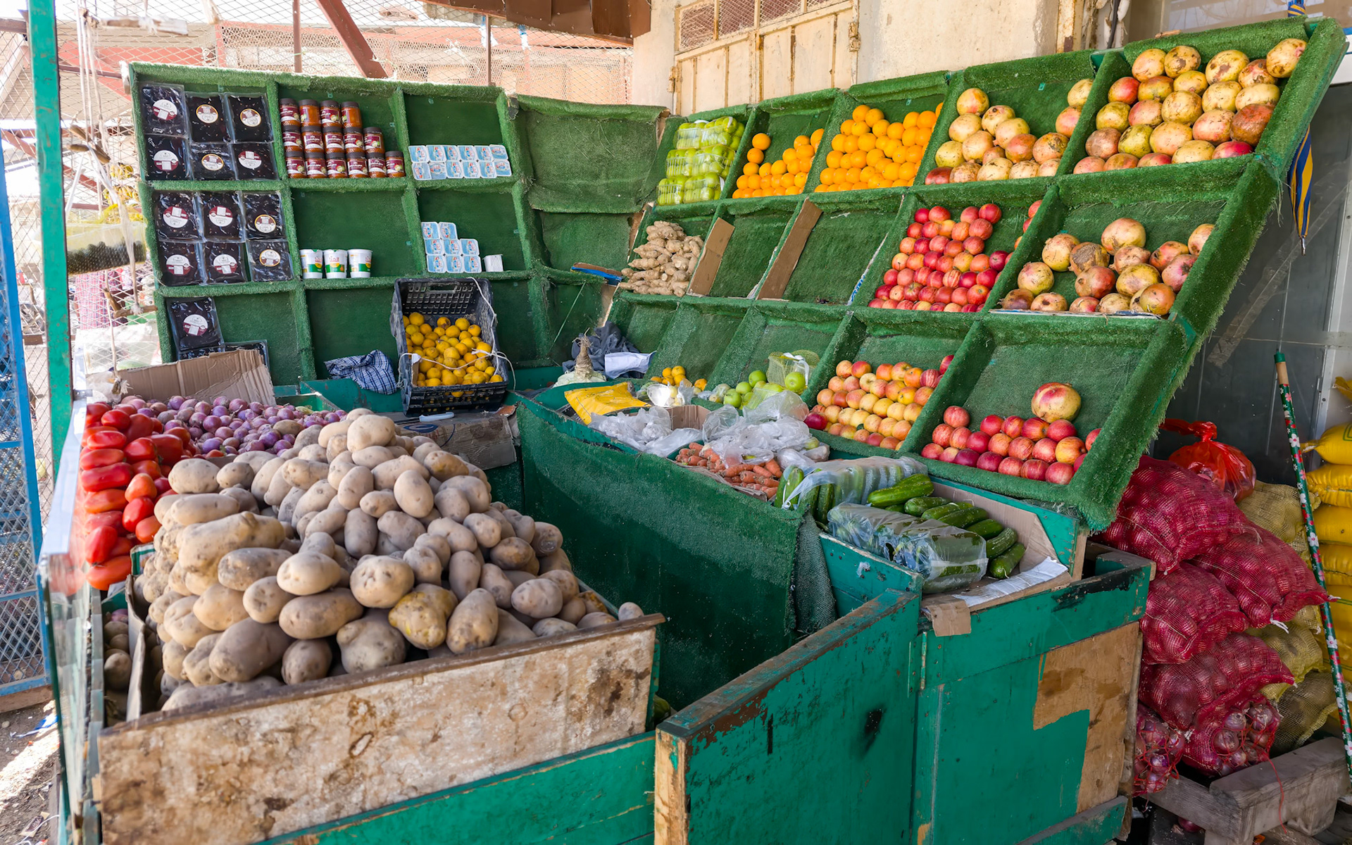 Typical grocery display in Hadiboh