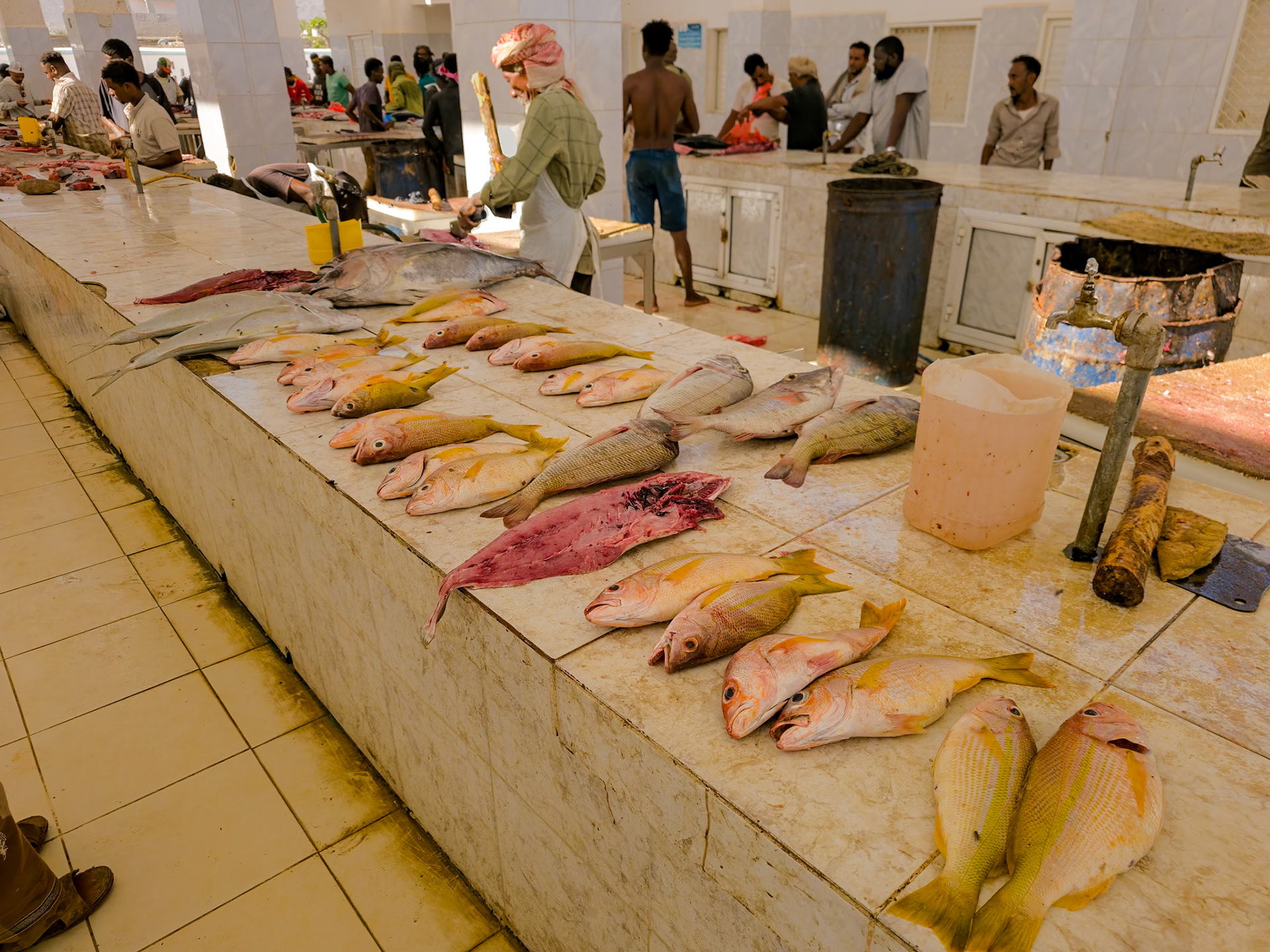 Hadiboh fish market.