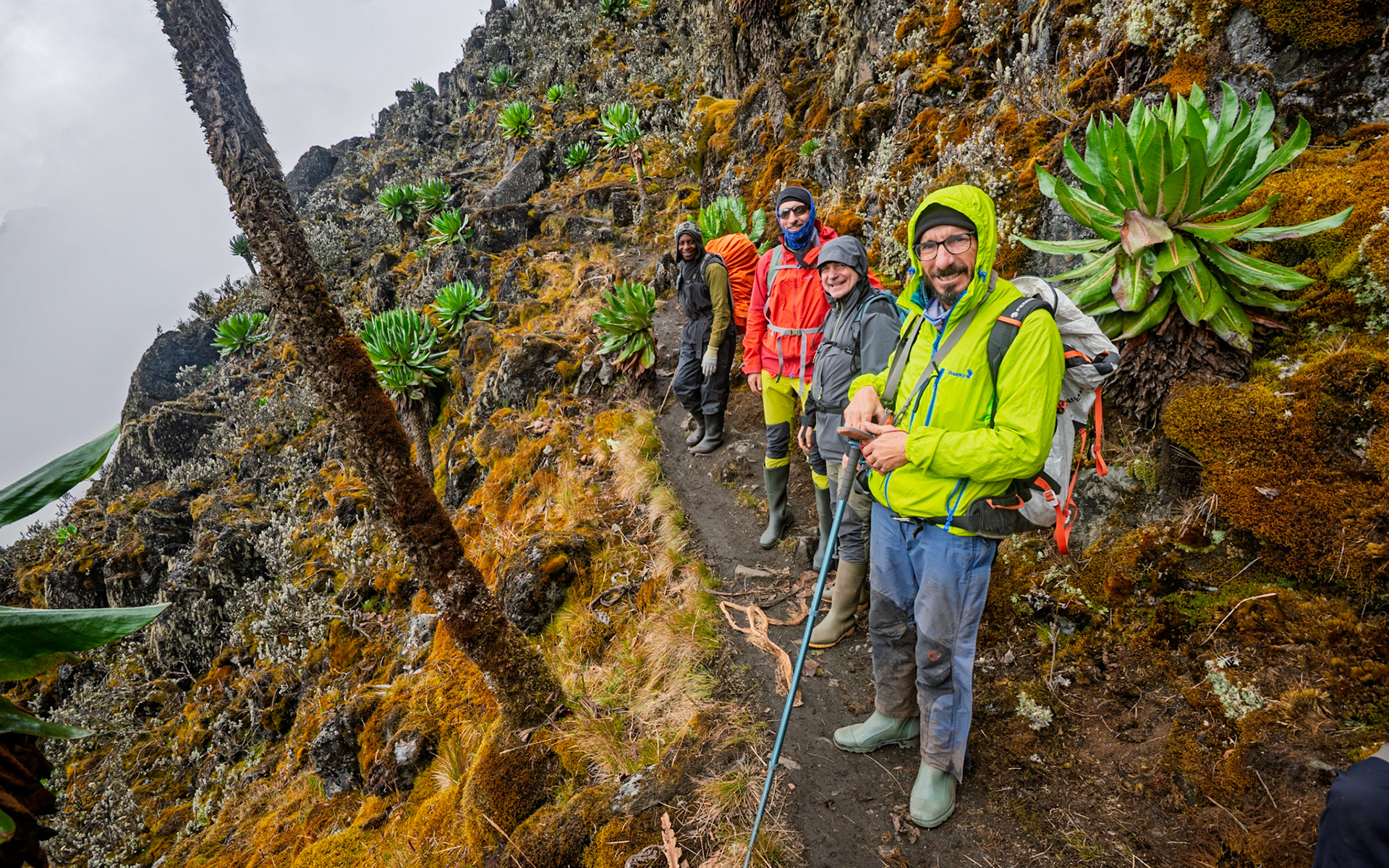 | Day 4. Bujuku Hut (3.977 m) - Elena Hut (4,541 m) |  Rwenzori Mountains | Uganda |  Rwenzori Mountains | Uganda |