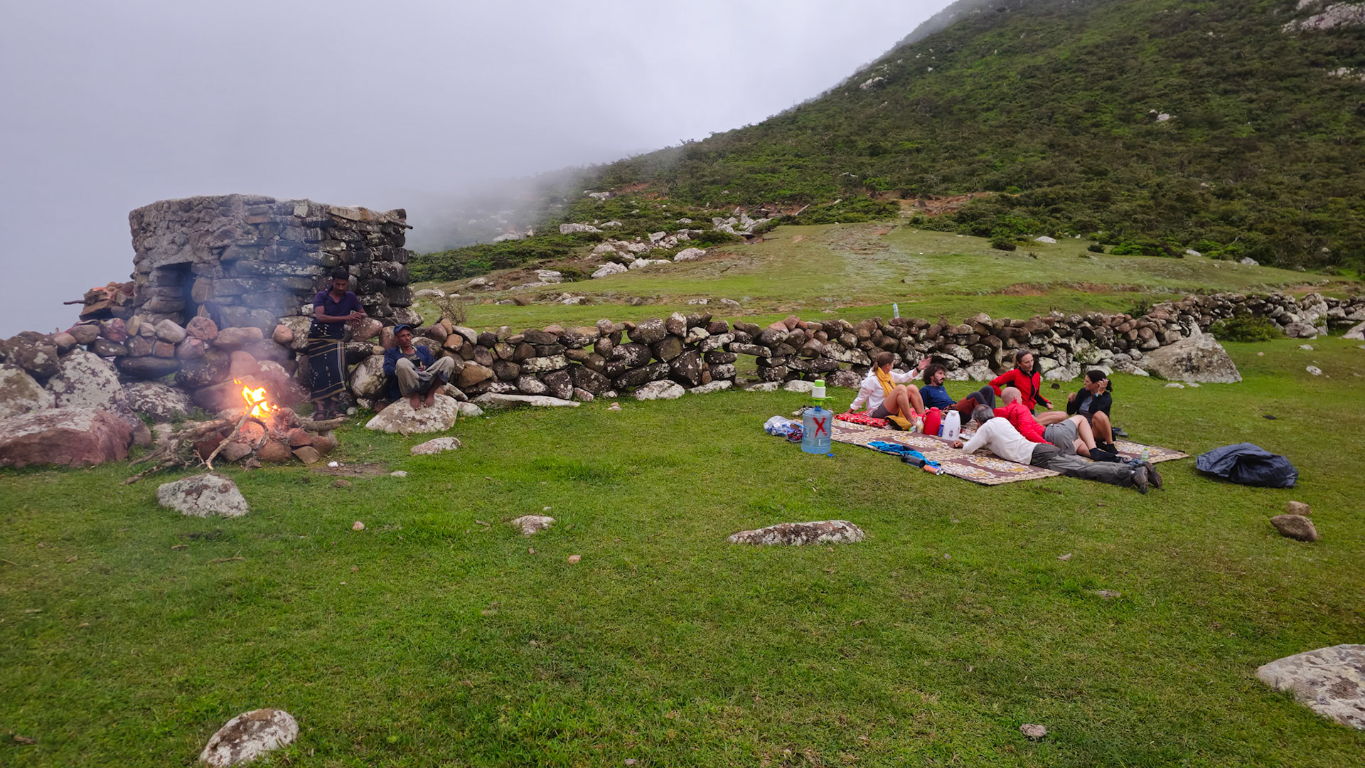 Chilling out before dinner