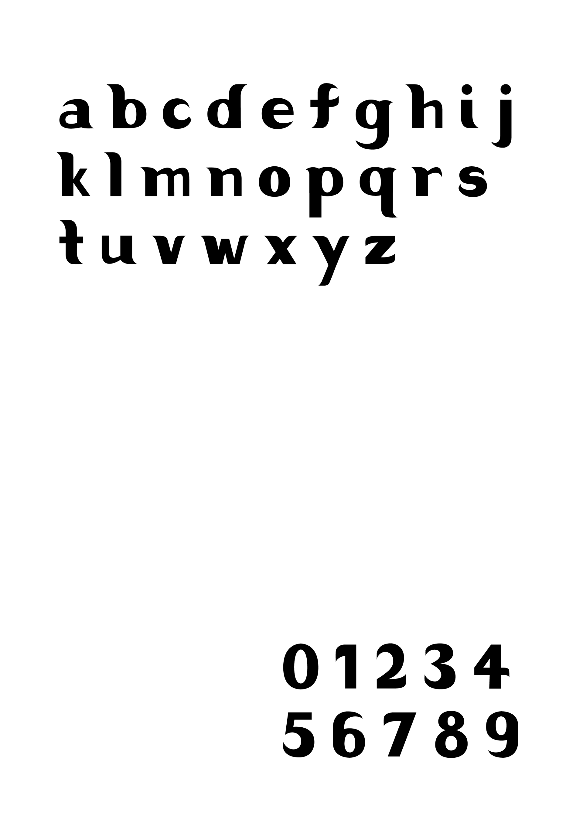 Lowercase letters and numbers
