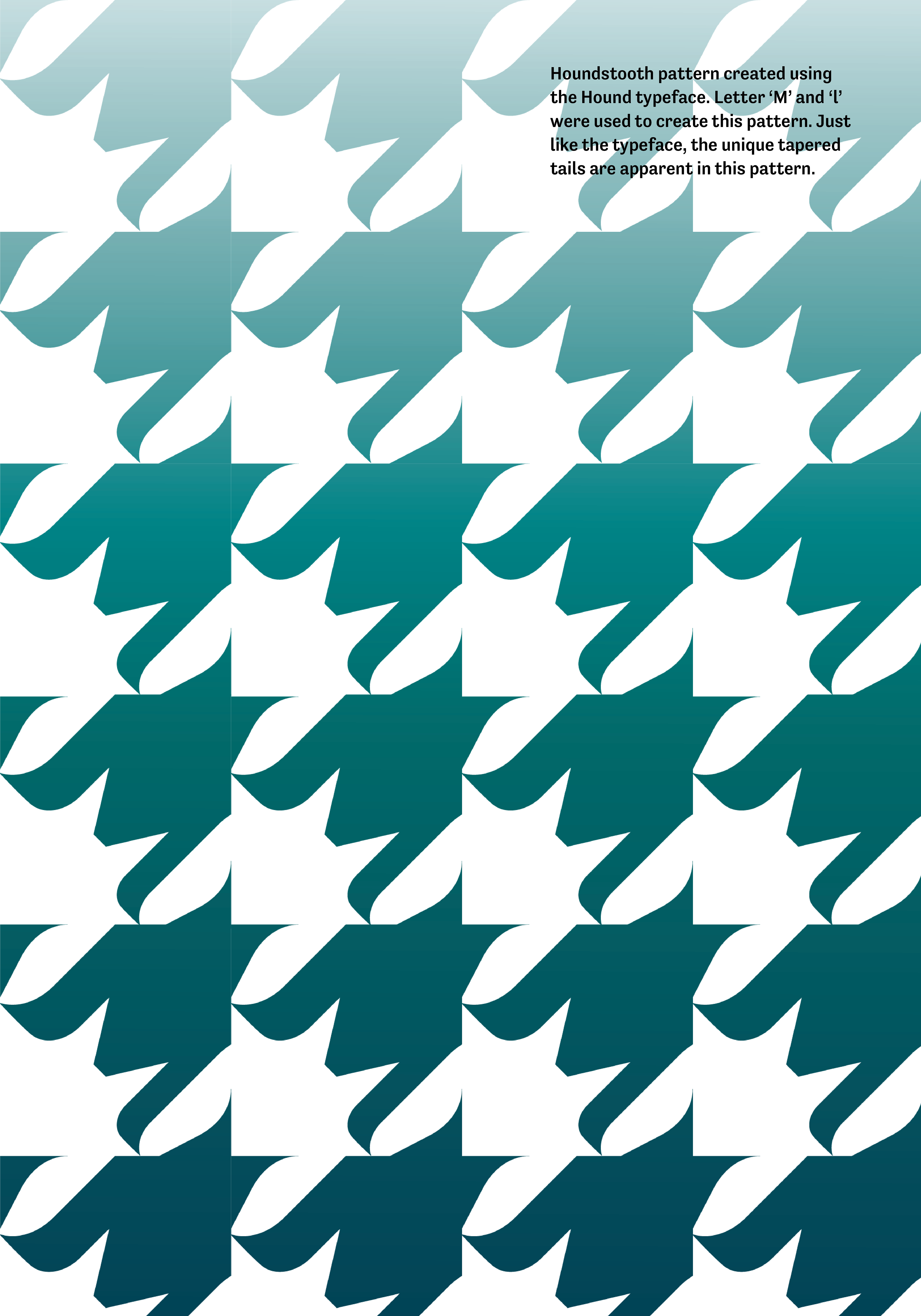 Houndstooth pattern created using the letters