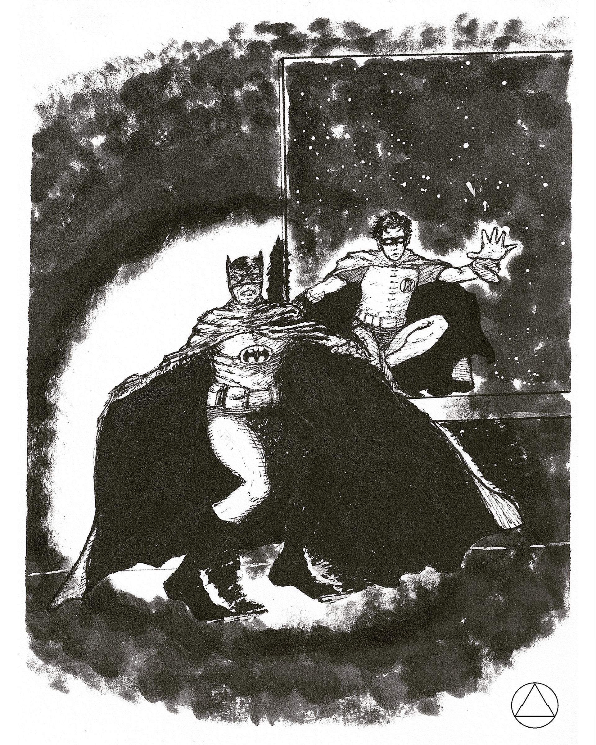 Batman & Robin - Pen and Ink
