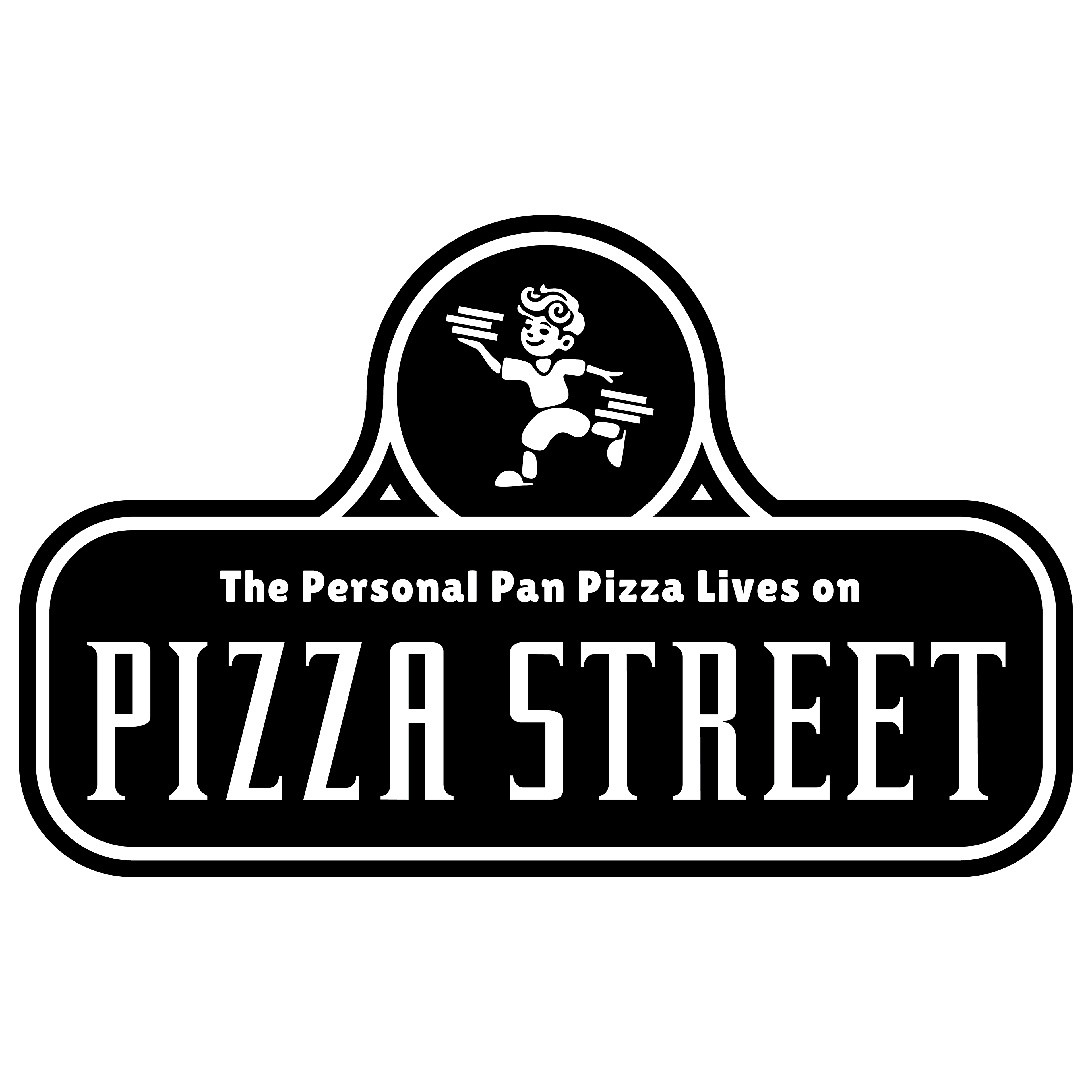 Pizza Street black & white logo