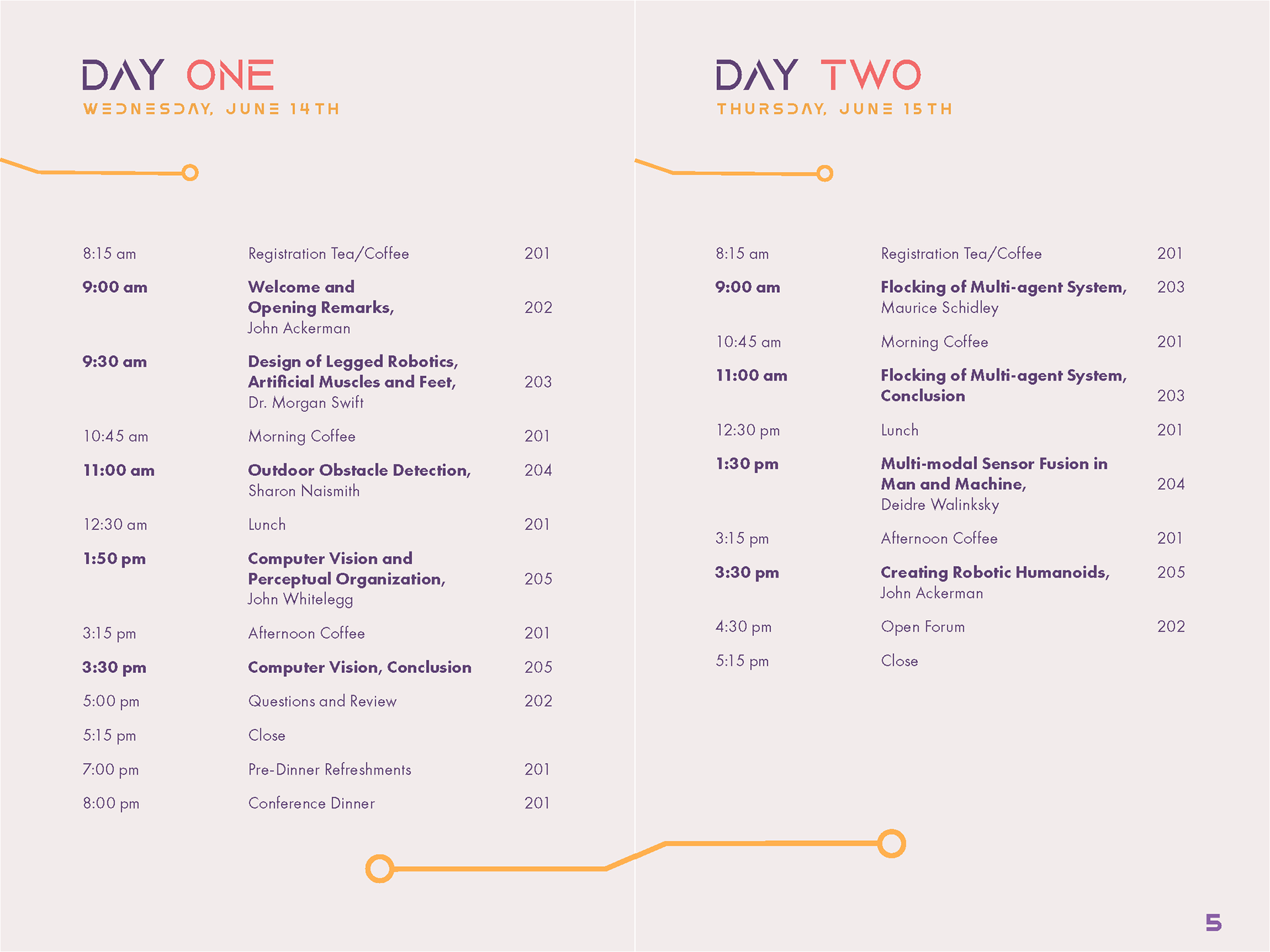 Schedule Pages