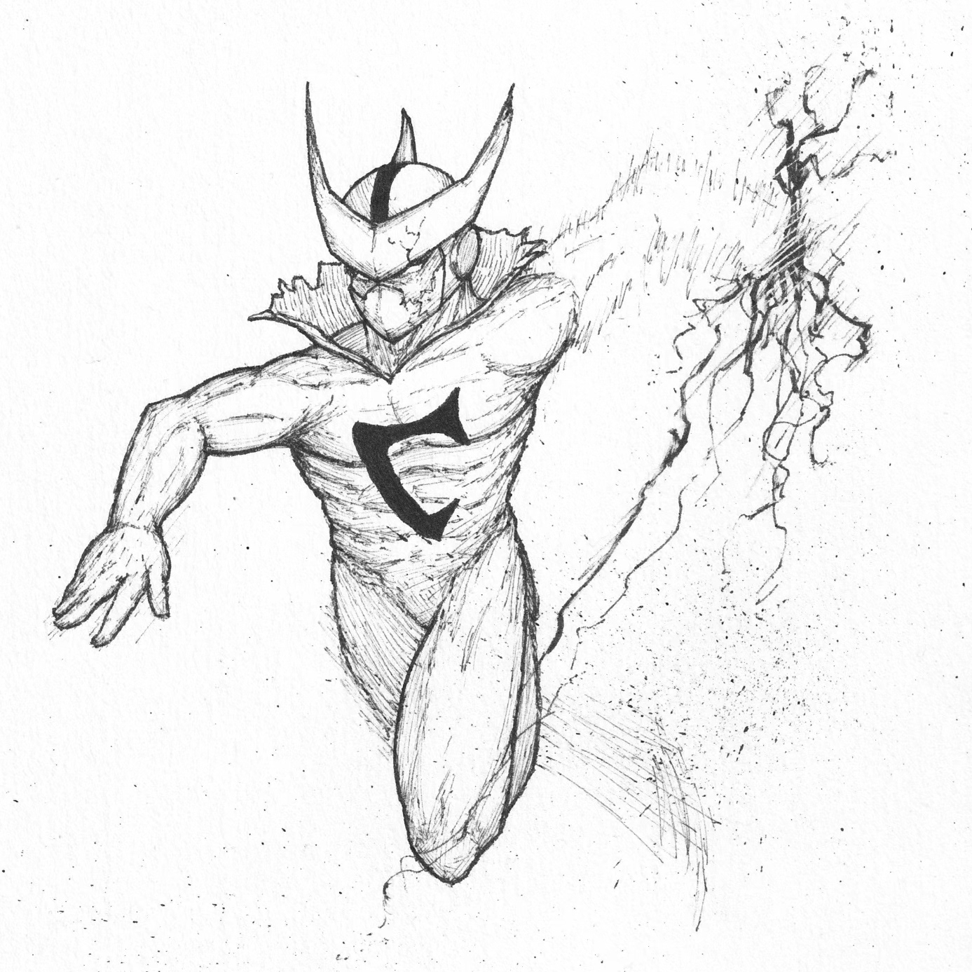 Casshern - Pen and Ink