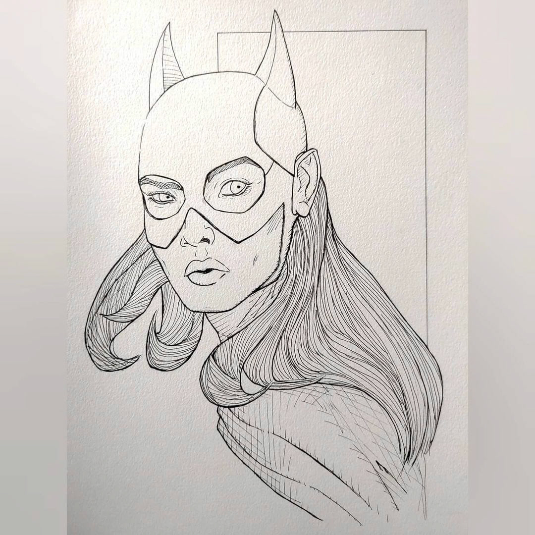 Batgirl - Pen and Ink