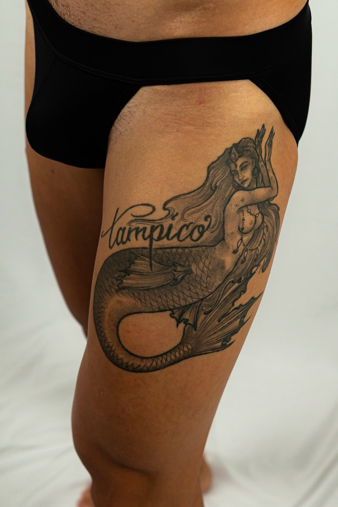 Born and raised in Mexico near the beach would often hear stories about these mythical creatures; wondering if they exist. When I moved to Chicago I wanted to have a piece to often remind me of my childhood and my hometown Tampico