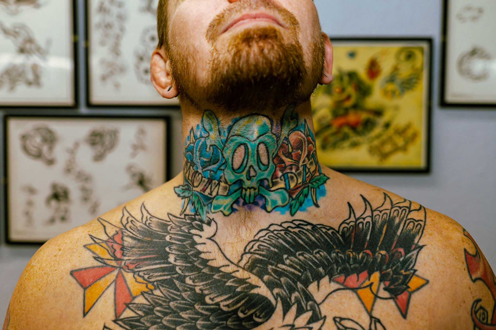 That’s for mom and dad, the two people that have supported my career since the beginning. They always supported me and believed in me, without them I wouldn’t be who I am and where I am in life. I practiced on my mom when I was an apprentice, she has so many bad tattoos because of that but she wouldn’t change a thing. My dad told me the only way he would get a tattoo was if I learned how to do it. I know they are both proud of me and I wanted to show my love for them by putting "mom and dad" in the most recognizable part of my body.