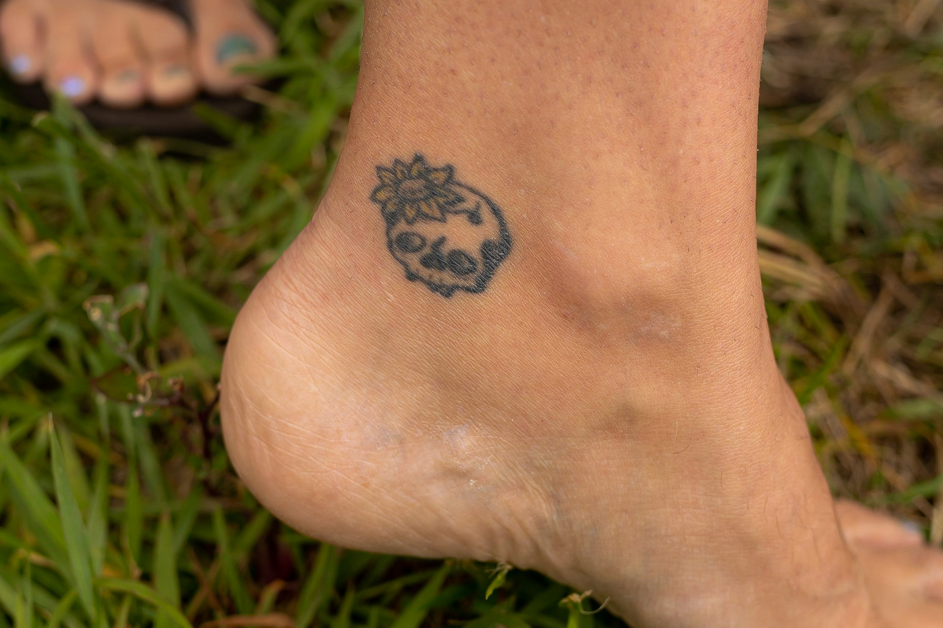 No other reason, except I love skulls and sunflowers are one of my favorite flowers