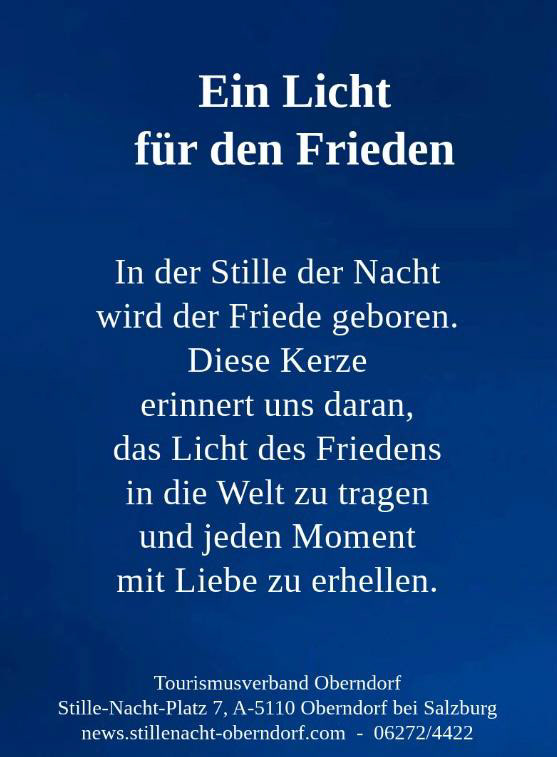 Ein Licht für den Frieden