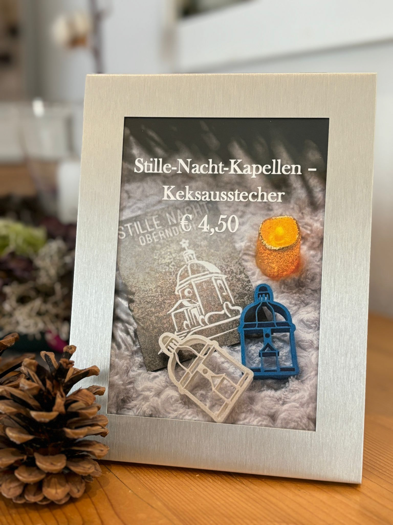 Preisschild für Stille-Nacht-Kapellen - Keksausstecher