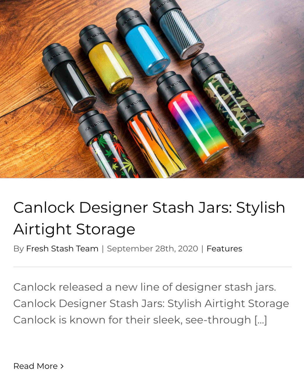 Canlock Designer Stash Jars: Stylish Airtight Storage bye Fresh Stash Team