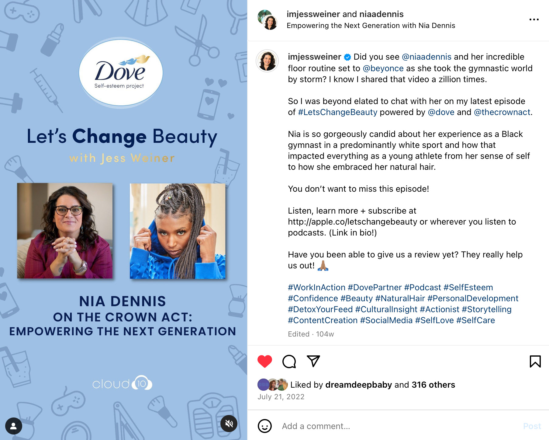 Let’s Change Beauty with Jess Weiner — Nia Dennis on The Crown Act: Empowering the Next Generation