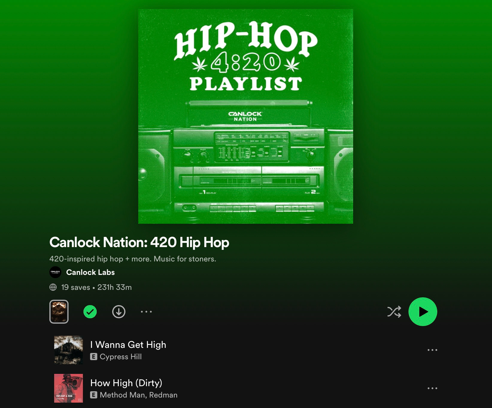 Canlock Nation: 420 Hip-Hop Playlist — Music for stoners.